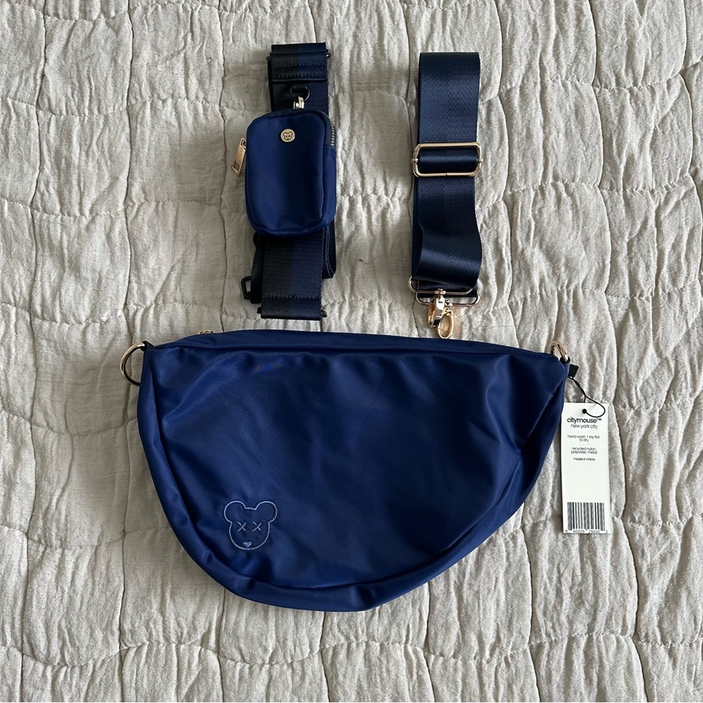CityMouse Crossbody Diaper Bag with Straps and Paci Pouch
